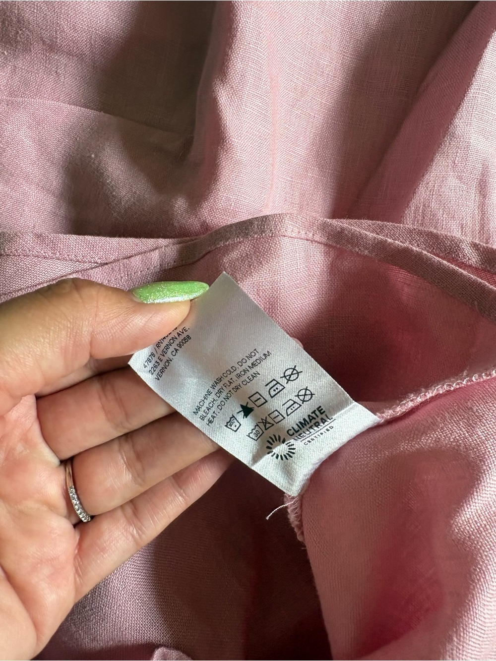 REFORMATION Kerrigan 100% Linen Light Pink Mini Dress size 4 - Picture 6 of 14